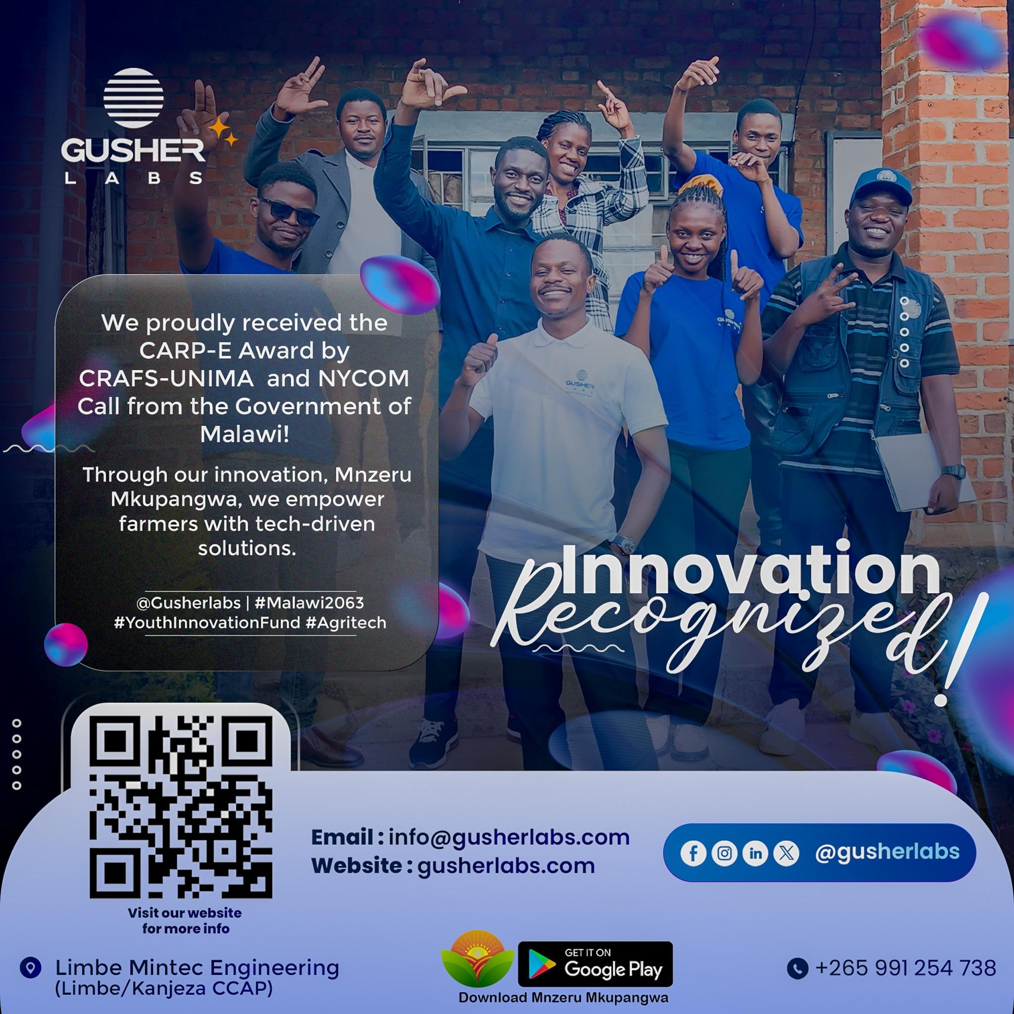 CRAFS Recognises GusherLabs as an Awardee of the CARP-E Call